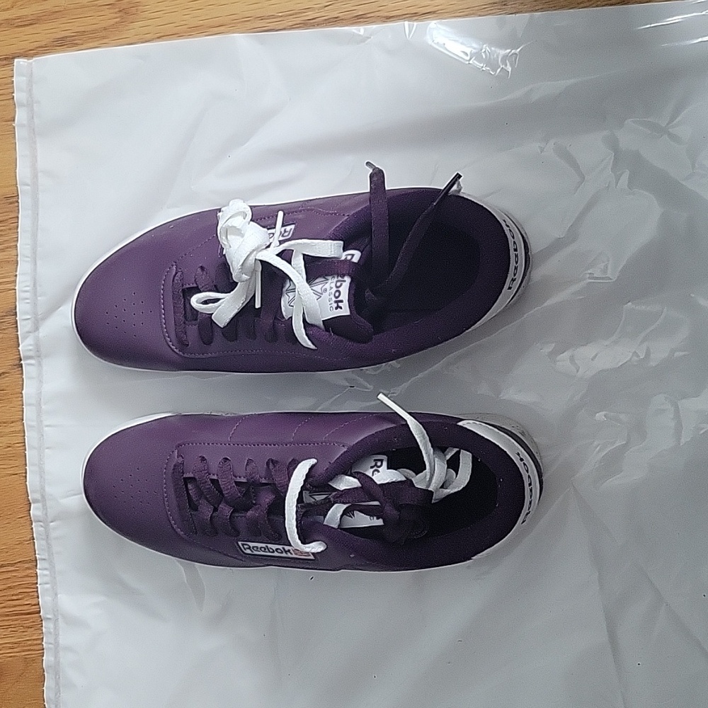Reebok eggplant color sneakers